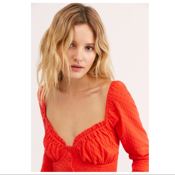 FREE PEOPLE BOHO LONG SLEEVES BUTTON DOWN TOP A2C - Picture 7 of 16